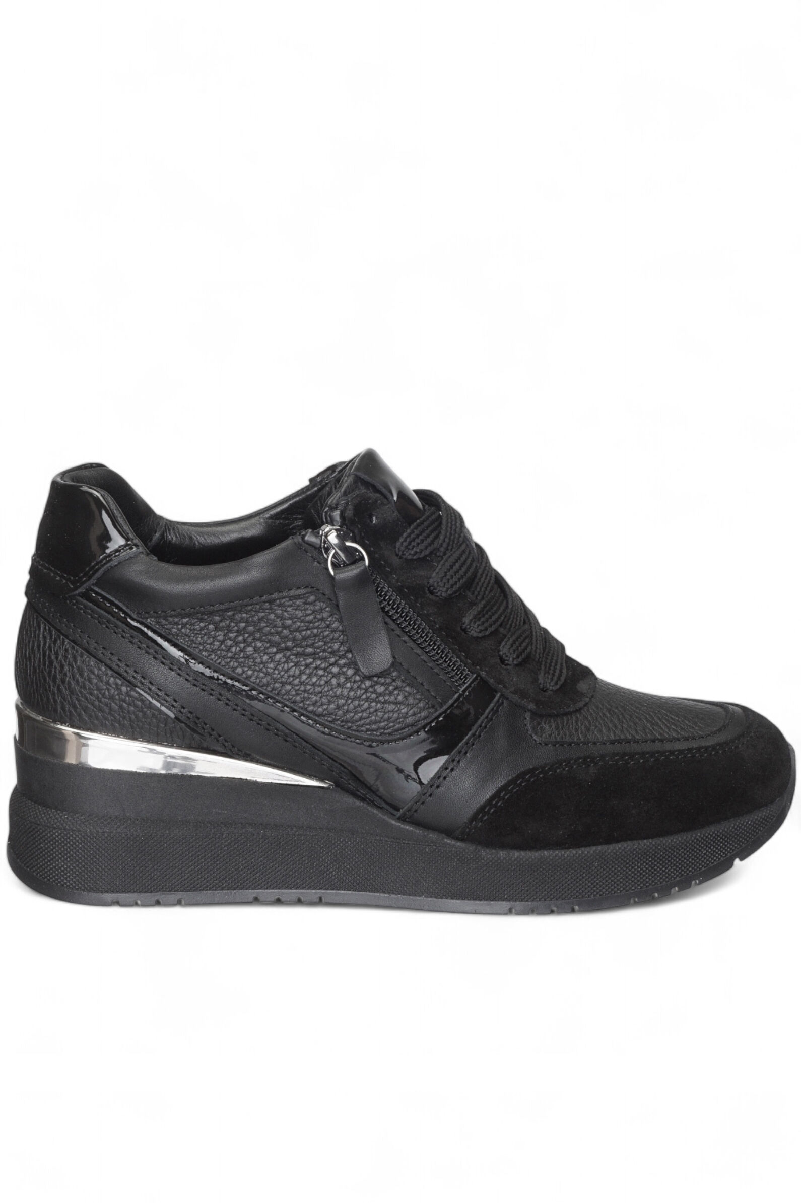 Кроссовки жен. АРТ.25KA-505,чер,н.к-з/лак/н.к