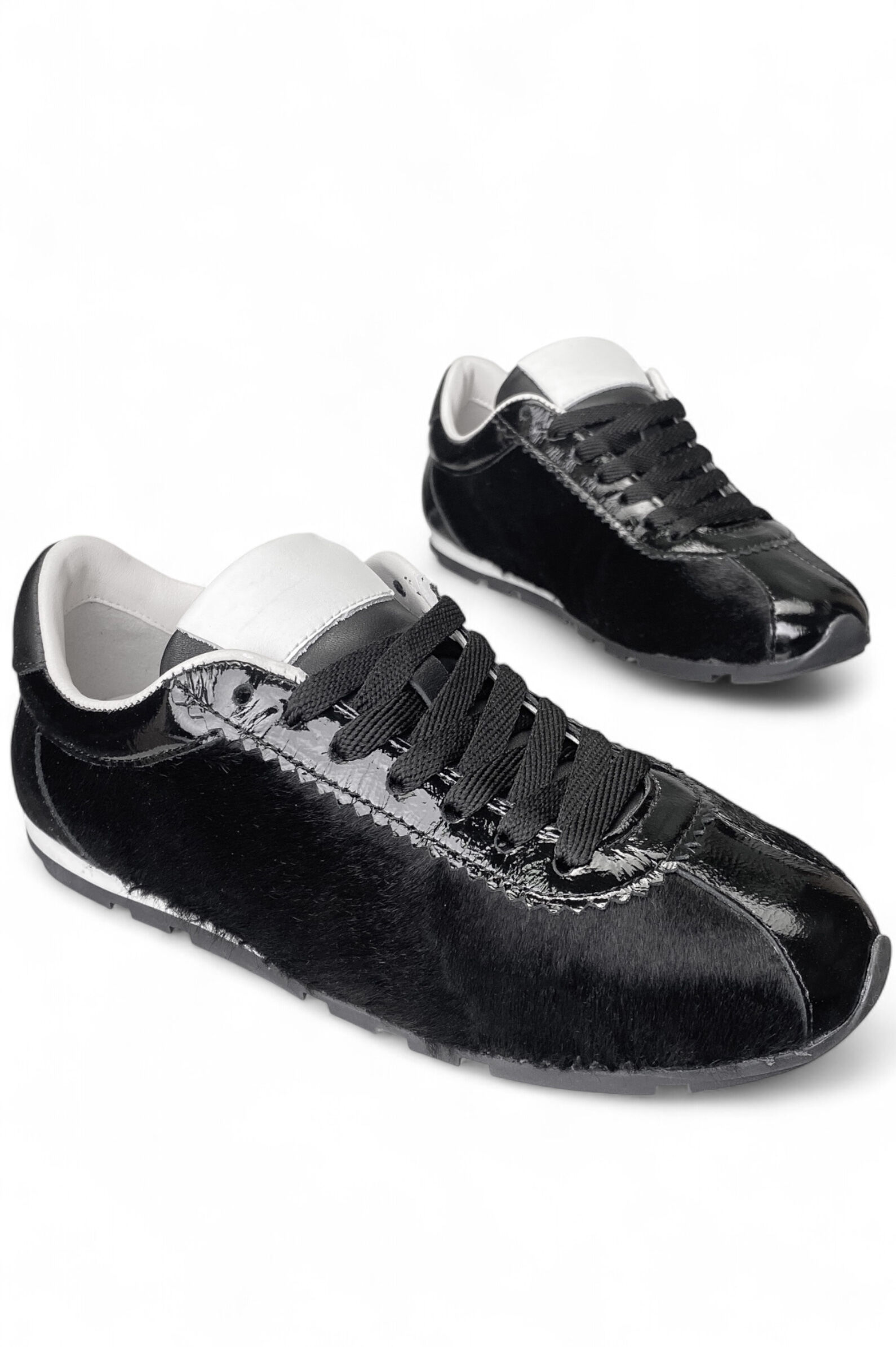 Кроссовки жен. АРТ.25KA-507-T,чер,н.лак-пони/н.к