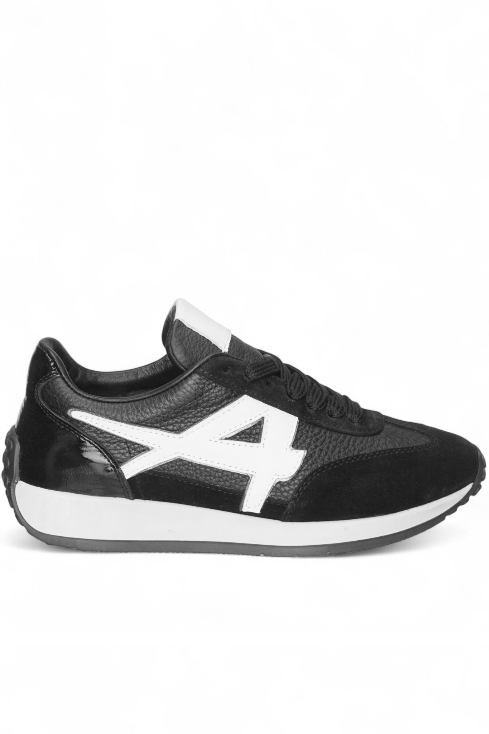 Кроссовки жен. АРТ.25KA-552,чер-бел,н.к-з-лак/н.к