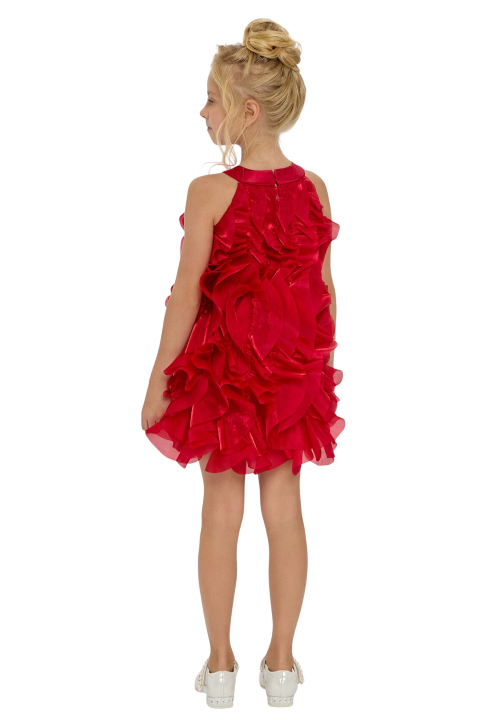 Платье дев. АРТ.1846.43,крас,пэ/хл