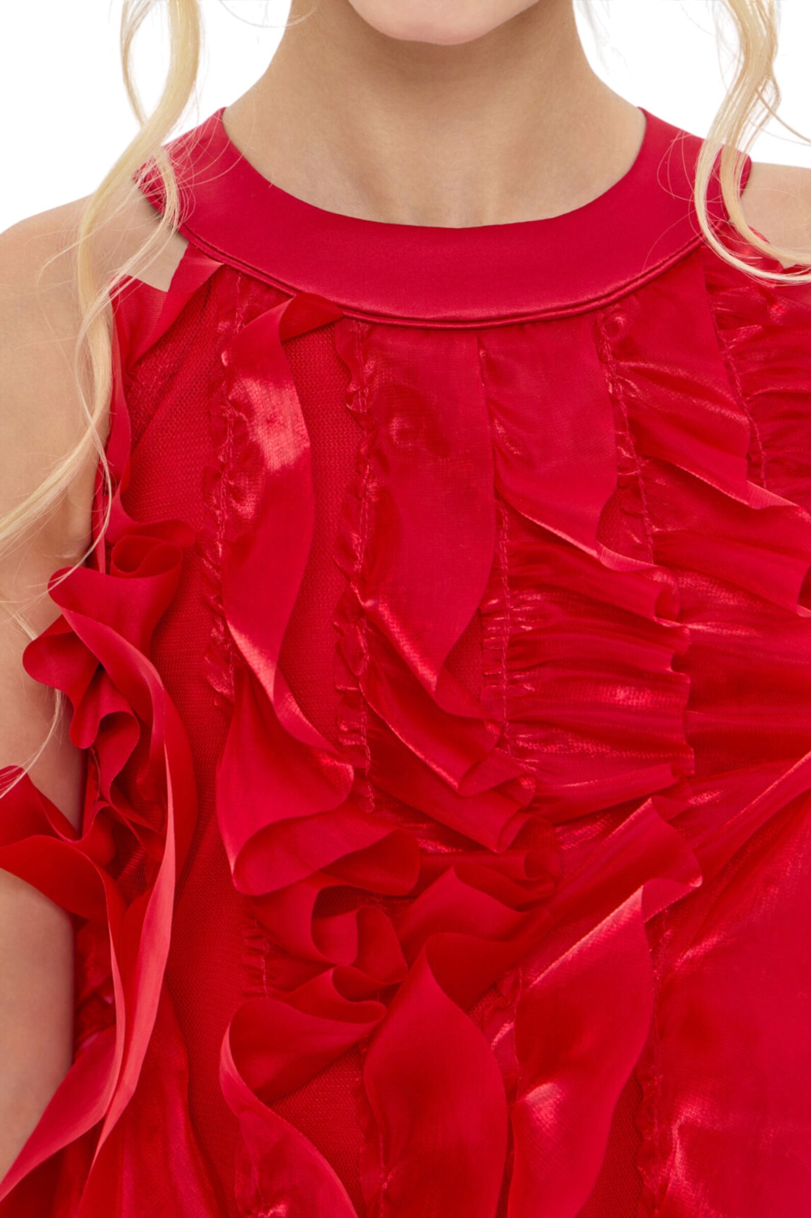 Платье дев. АРТ.1846.43,крас,пэ/хл