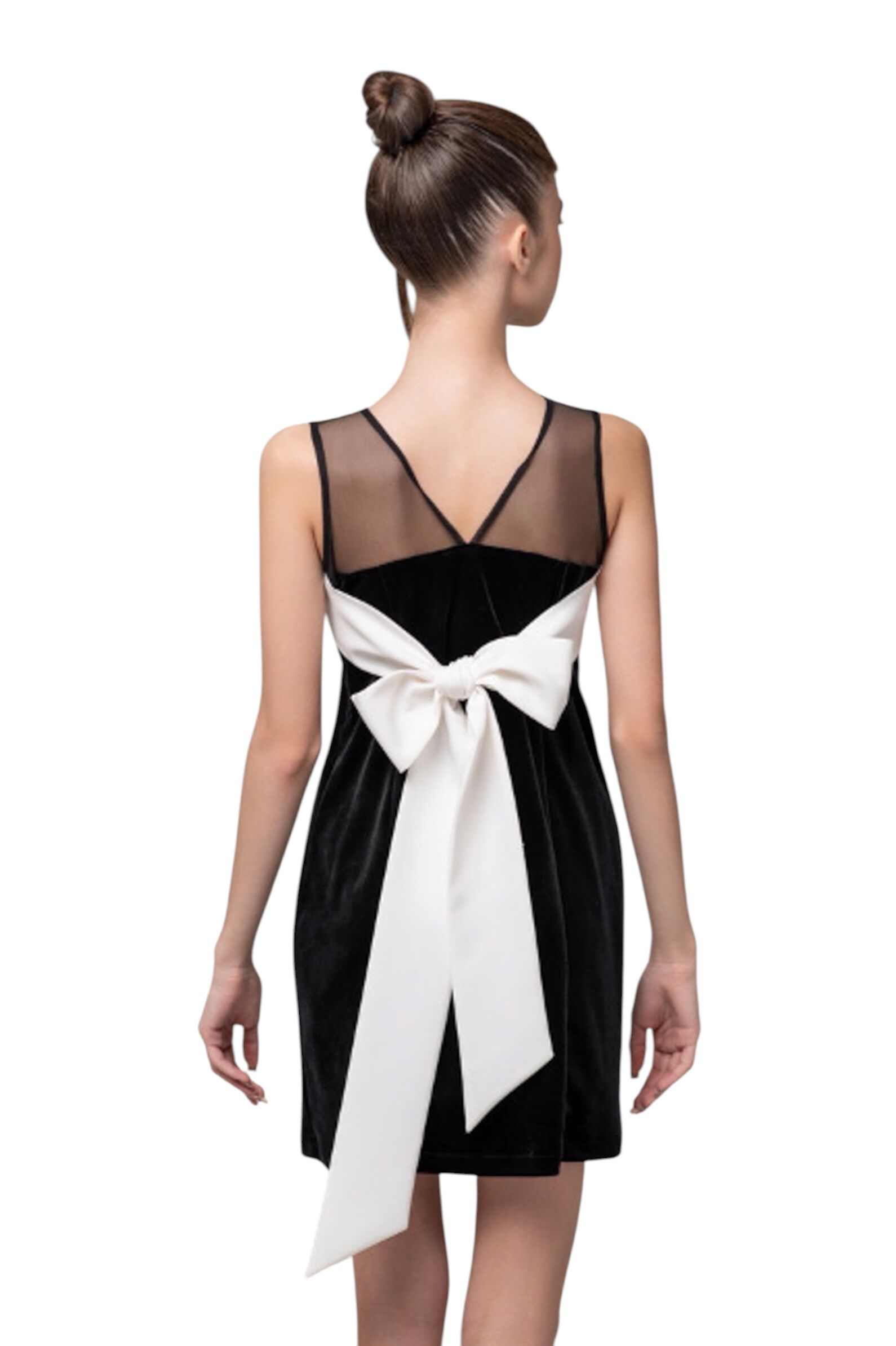 Платье дев. АРТ.972,чер-мол,пэ/вис