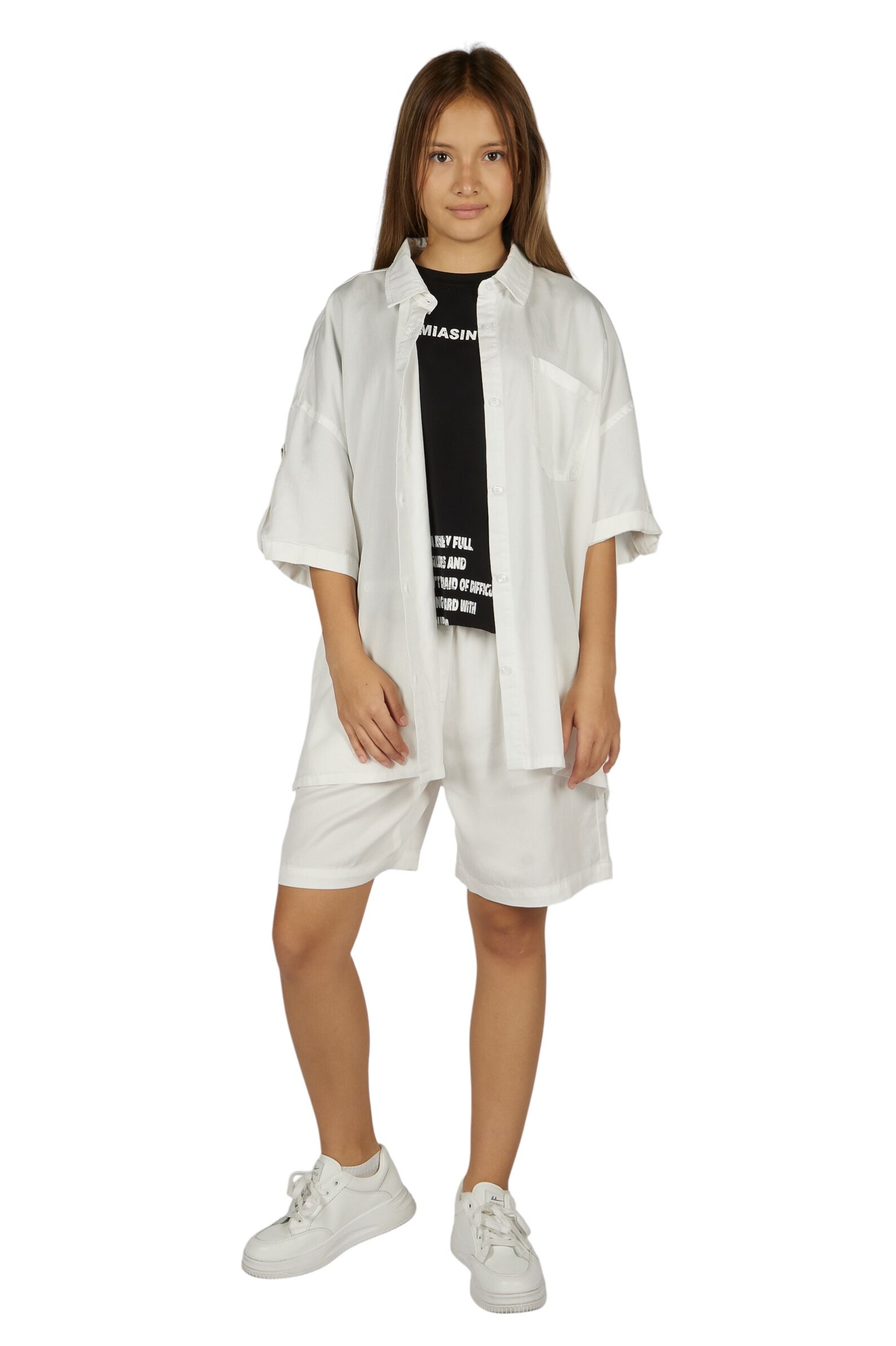 Рубашка АРТ.G-SH26096,бел,тенсель