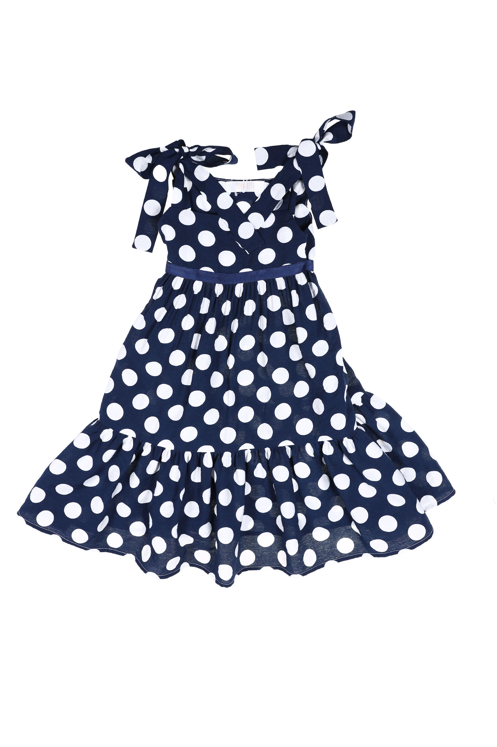 Сарафан дев. АРТ.SR-600V812,син-бел,вис