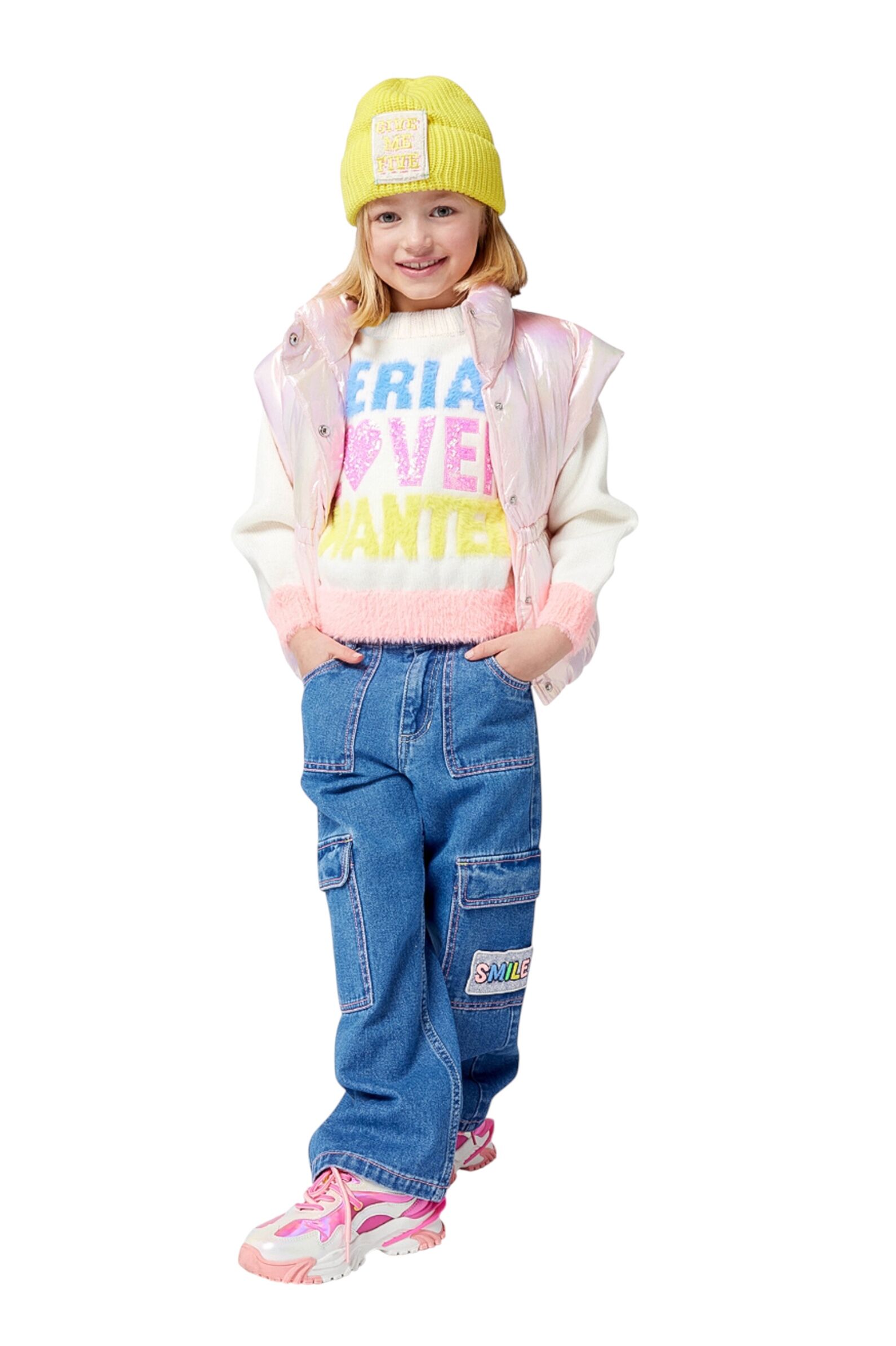 Шапка дев. АРТ.U21644/553,жел,хл-акр